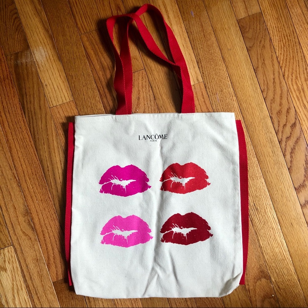 Lancôme large canvas print tote NWOT